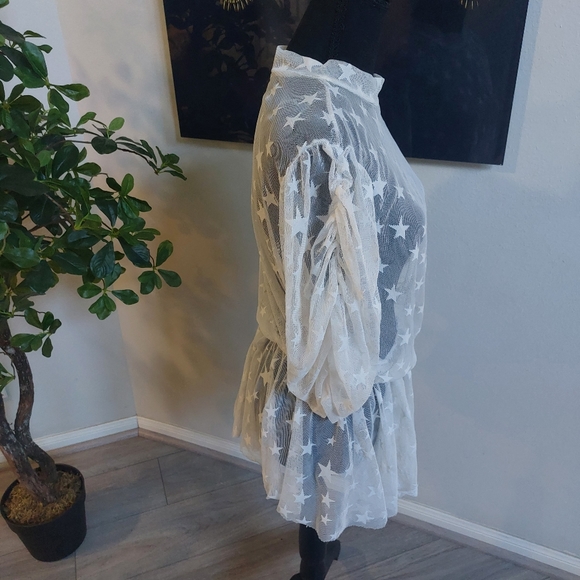 The Curve by Judani Beautiful Mesh lightweight Blouse Plus Size 3X - Picture 3 of 11